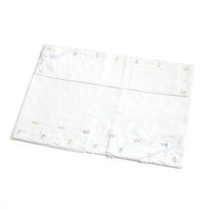 Lençol flores multicolor bordado à mão