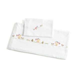 Lençol Pintainhos bordados para bebé
