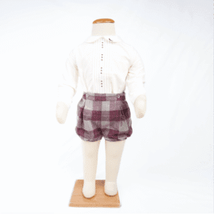 Camisa e calção Lua Bordeaux para criança