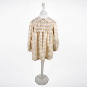 Vestido Menina Cinza/Castanho