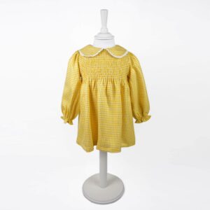 Vestido de Menina amarelo brilhante