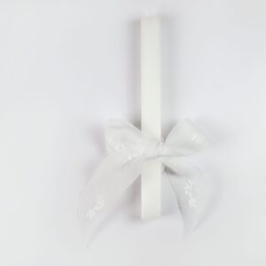 Vela de Batismo Com Laço Bordado