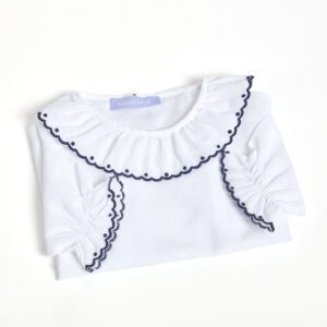 Camisa Magnólia Azul Escuro para bebé