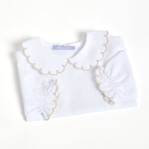 Camisa Antúrio bege para bebé