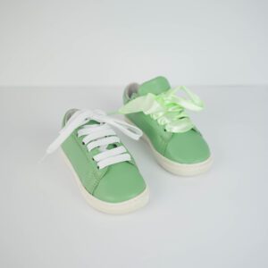 Sapatilhas em pele Verde