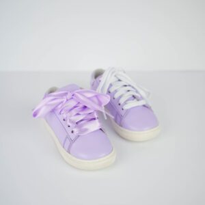 Sapatilhas em pele Lilás