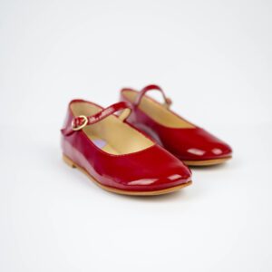 Sabrina de Menina em pele de Verniz Vermelho